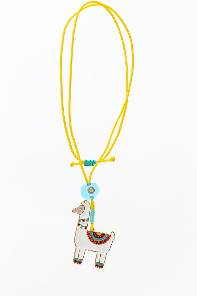 llama necklace murano glass